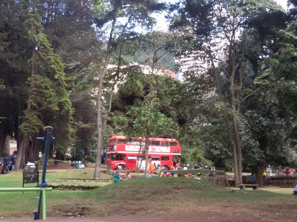 The Museum's garden has its own London bus!