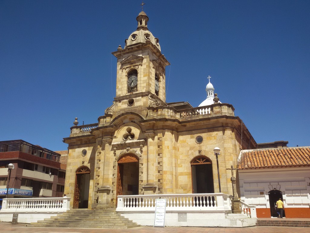 The church in Paipa's main square