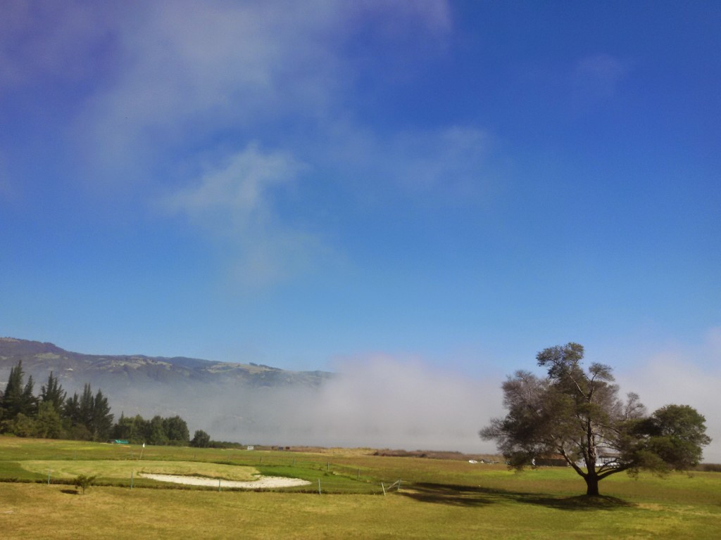 The morning fog clearing from over Lake Sochagota