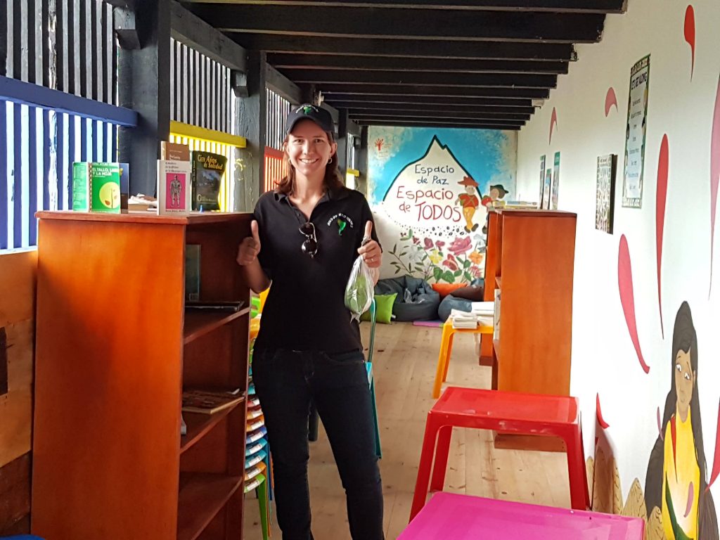 Children's library at the Cerro de Quinini - Coffee farm tour bogota