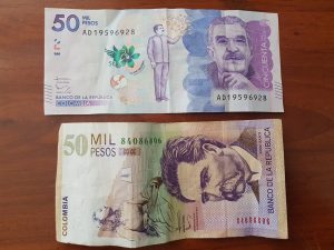 Colombia currency 50000 pesos