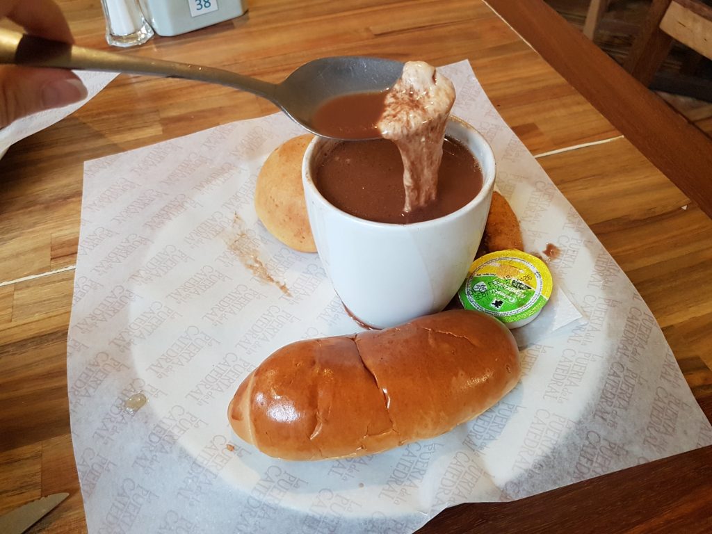 things to do in Bogotá hot chocolate and cheese