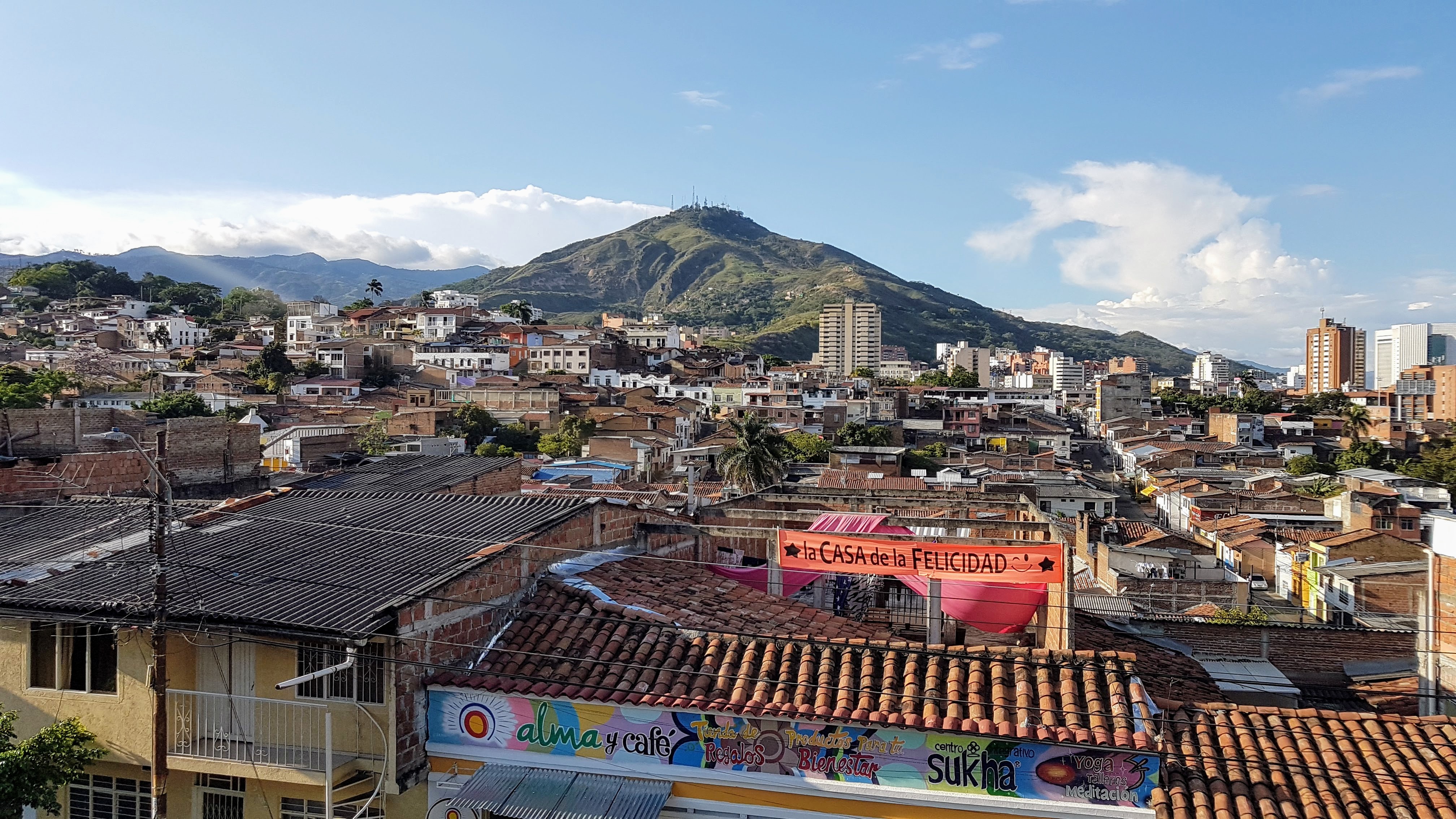 View of Cerro de Tres Cruces from Parque Artesanal Loma de la Cruz, Cali, Colombia